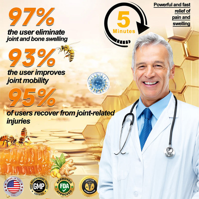 Official U.S Store ✨Purelora® Bee Venom Pain Relief Joint Repair Cream 🐝🐝(Fast Acting Pain Relief, Inflammation Reduction & Bone Support)