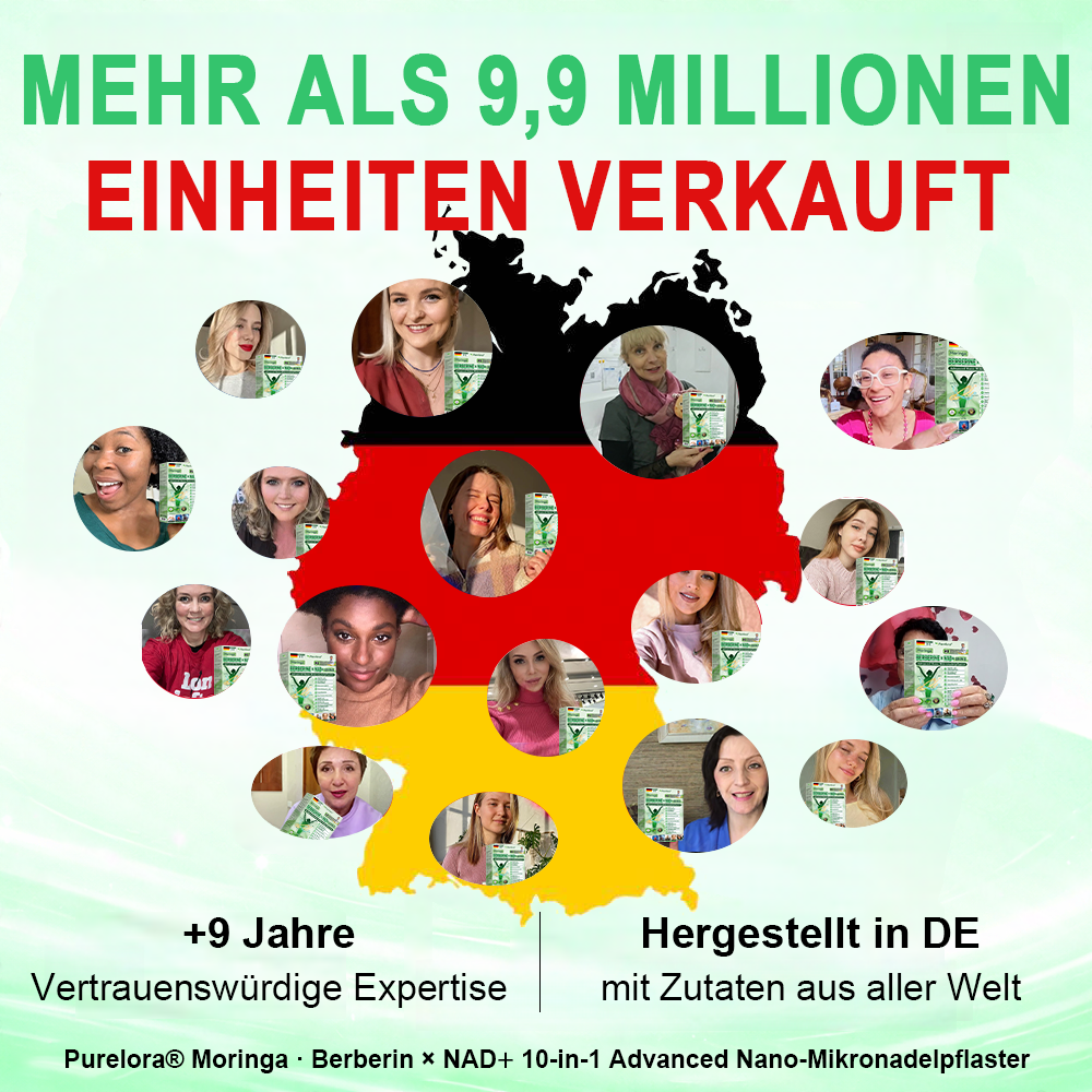 [Offizieller Flagship-Store] 👩‍⚕️ | Purelora® Moringa · Berberin × NAD⁺ 10-in-1 Advanced Nano-Mikronadelpflaster 🇩🇪 | 𝘽𝙖𝙠𝙚𝙙 𝙗𝙮 𝙨𝙘𝙞𝙚𝙣𝙘𝙚 | 10-𝗂𝗇-𝟣 𝖿𝗈𝗋𝗆𝗎𝗅𝖺 | 𝑅𝑒𝑠𝑢𝑙𝑡𝑠 𝑖𝑛 7 𝑑𝑎𝑦𝑠 ⏳