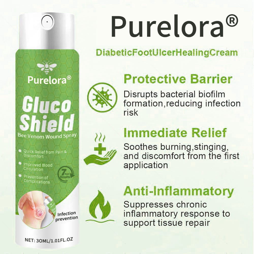 Purelora® GlucoShield Bee Venom Wound Spray 🎉Special limited-time discount
