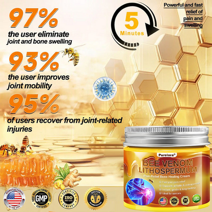 🐝Purelora® Bee Venom & Lithospermum Comfort Cream When Walking, Standing or Sleeping Hurts — Daily Pain Relief & Bone Comfort for Older Adults