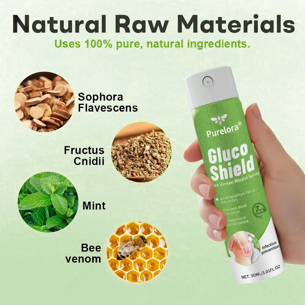Purelora® GlucoShield Bee Venom Wound Spray 🎉Special limited-time discount