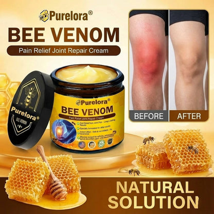 Official U.S Store ✨Purelora® Bee Venom Pain Relief Joint Repair Cream 🐝🐝(Fast Acting Pain Relief, Inflammation Reduction & Bone Support)