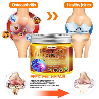 🐝Purelora® Bee Venom & Lithospermum Comfort Cream When Walking, Standing or Sleeping Hurts — Daily Pain Relief & Bone Comfort for Older Adults