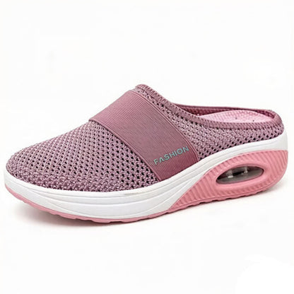 Free shipping-BQODQO® Diabetic Air-Cushion Slip-On Walking Shoes, Orthopedic Diabetic Slippers, with Arch-Support for Women