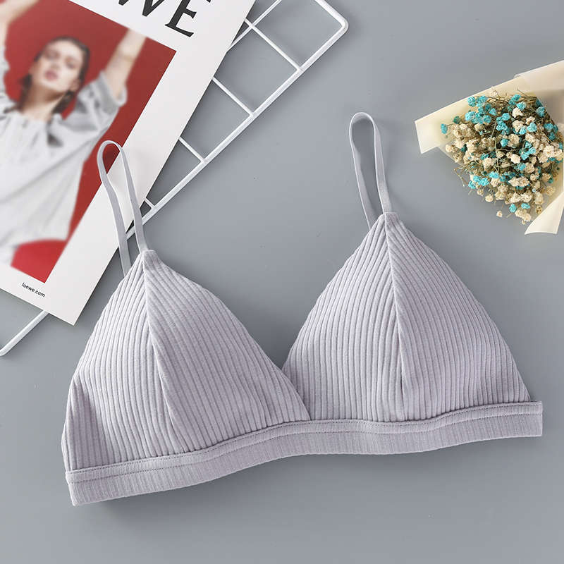 Sexy Women's Bra Sexy Lingerie Triangle Cup Threaded Cotton Bralettes Comfortable Brassie Female Seamless Underwear